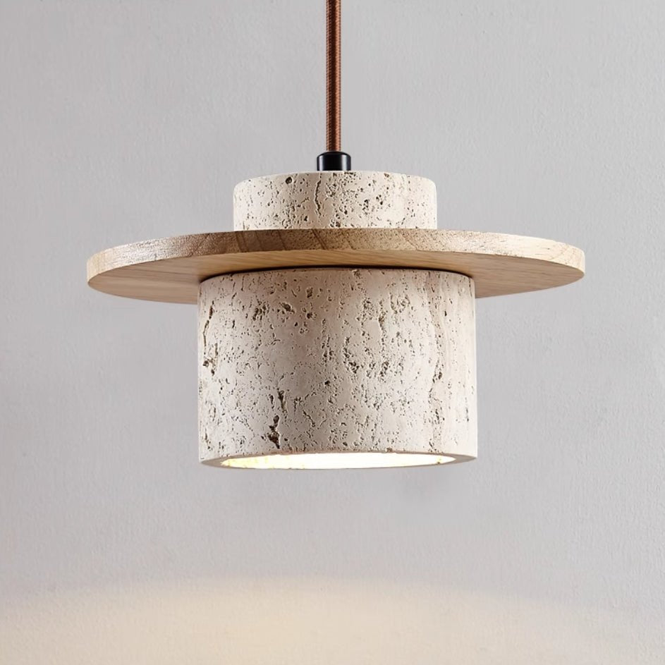 Travertine Pendant Light – Natural Stone, Luxury Design – Home, Dining