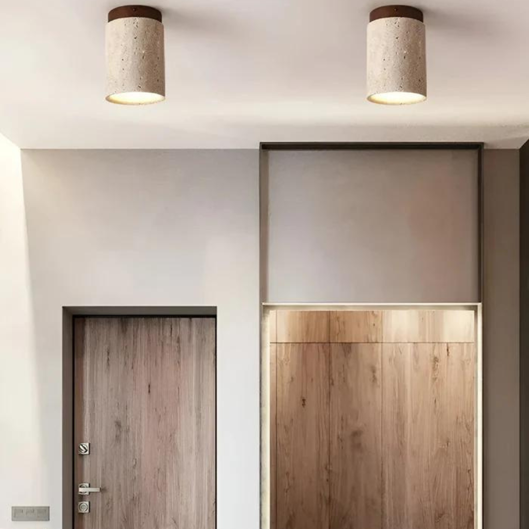 Runde Japanische Deckenlampe – Zen-Stil, Wohnraum, Geschenk