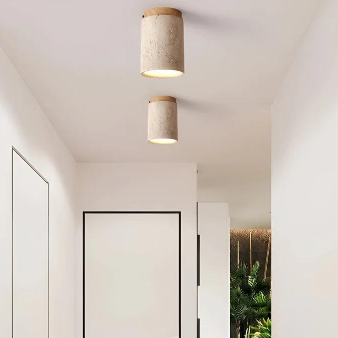 Runde Japanische Deckenlampe – Zen-Stil, Wohnraum, Geschenk