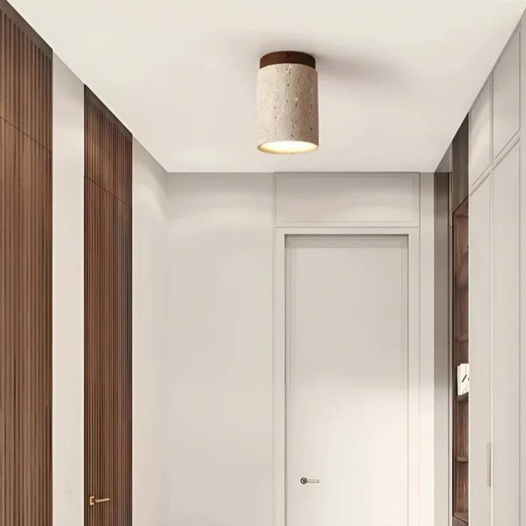 Runde Japanische Deckenlampe – Zen-Stil, Wohnraum, Geschenk